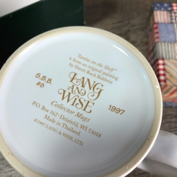 Vintage 90s Lang & Wise Santa mug Christmas with Box new - Picture 5 of 6